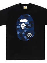 Load image into Gallery viewer, BAPE ABC Camo Big Ape Head Tee (front/back)