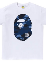 Load image into Gallery viewer, BAPE ABC Camo Big Ape Head Tee (front/back)