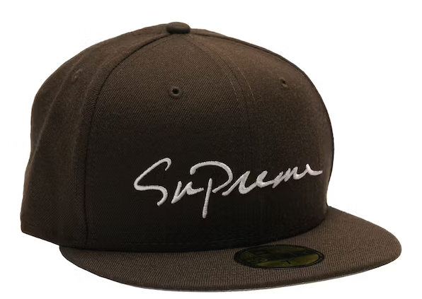 Supreme Classic Script New Era Cap Brown     7-1/2