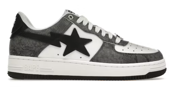 A Bathing Ape Bape Sta Snake Skin Black