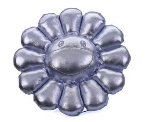 Takashi Murakami Flower Plush 30cm Silver