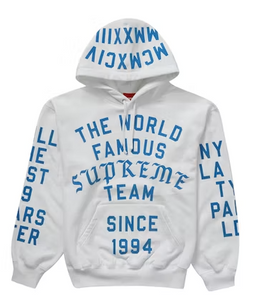 Supreme Team Flocked Hooded Sweatshirt