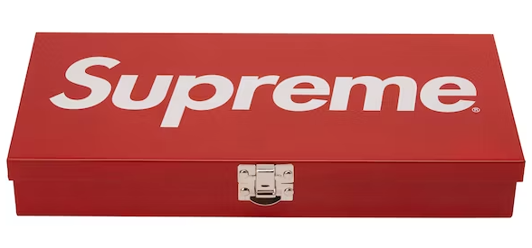 Supreme Large Metal Storage Box Red