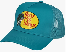 Load image into Gallery viewer, Bass Pro Shops Leaping Bass Logo Cap Trucker Snapback
