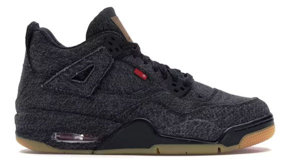 Jordan 4 Retro Levi's Black (GS) (Blank Tag)