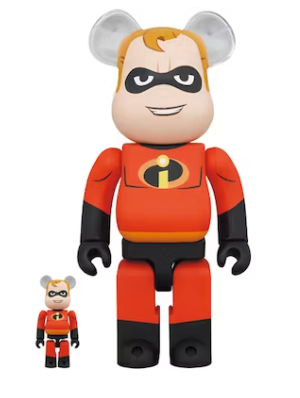 Bearbrick Disney Pixar Mr. Incredible 100% & 400% Set