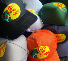 Load image into Gallery viewer, Bass Pro Shops Leaping Bass Logo Cap Trucker Snapback
