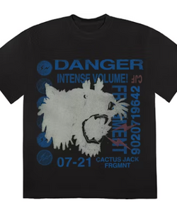 Travis Scott Cactus Jack For Fragment Danger Tee Washed Black