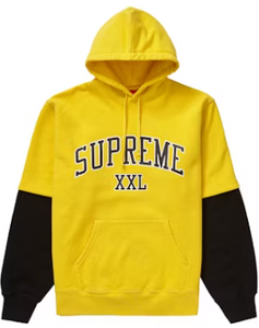 Supreme XXL Hooded Sweatshirt Yellow  XLARGE