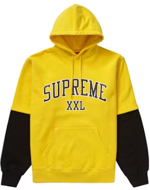 Supreme XXL Hooded Sweatshirt Yellow  XLARGE