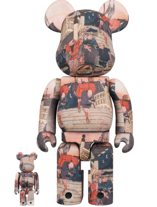 Bearbrick x Tokyo National Museum Hiroshige Utagawa (Fifty-three Stations of the Tokaido) Nihonbashi 100%  & 400%