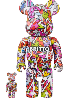 Bearbrick Romero Britto Heart 100% & 400%