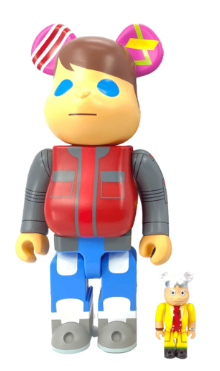 Bearbrick Kano X Medicom Back To The Future Designer Con Marty and Doc 100% & 400% Set