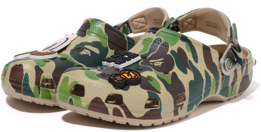 Crocs Classic Clog A Bathing Ape ABC Camo Green