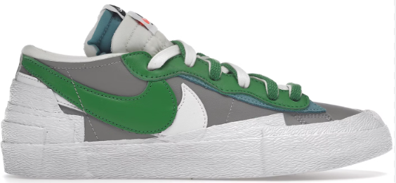 Nike Blazer Low Sacai Medium Grey Classic Green