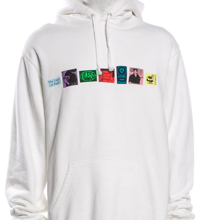 Supreme  Land of Fuck Hoodie - White FW18    Large