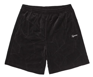 Supreme Patchwork Velour Short Black (Large)