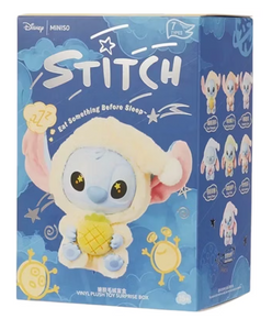 Miniso Top Toy Disney Stitch Eating Something Before Sleep Plush Keychain