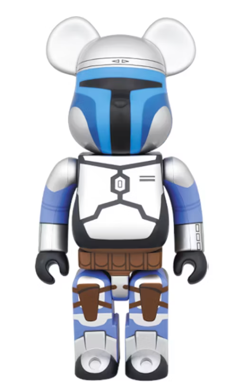 Bearbrick x Star Wars Jango Fett 400% & 100% Blue/ Silver