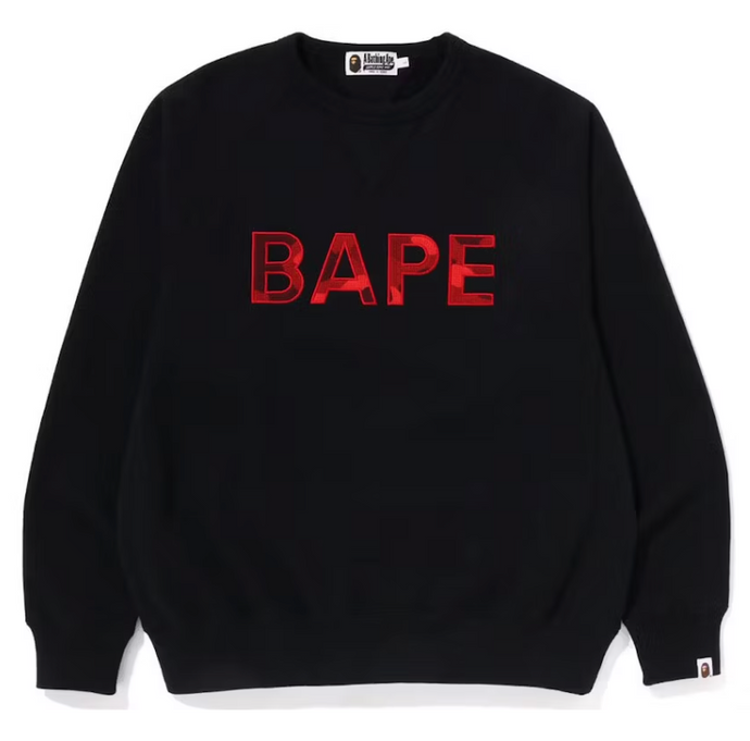 BAPE Patch Relaxed Fit Crewneck Black