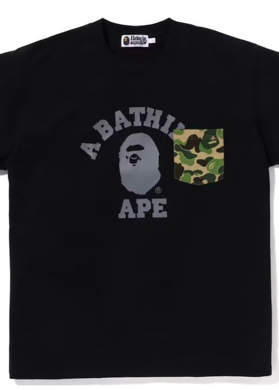 BAPE ABC Camo College Pocket Relaxed Tee (SS23) BLACK
