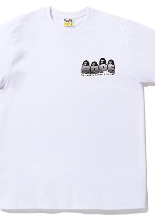 BAPE Distortion Tee White Black (FW22)