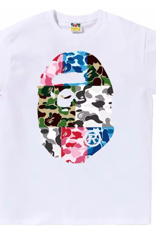 BAPE ABC Camo Crazy Big Ape Head Tee