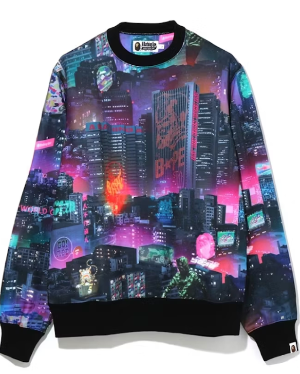 BAPE Neon Tokyo Crewneck (SS20)
