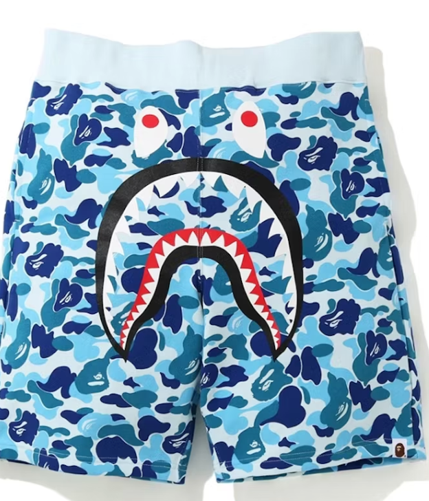 BAPE ABC Camo Shark Sweatshorts (SS20) BLUE CAMO