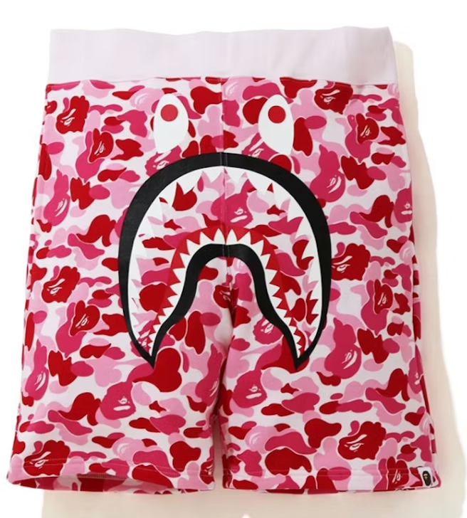 BAPE ABC Camo Shark Sweat shorts (SS20)PINK CAMO