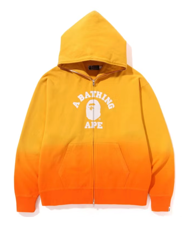 BAPE College Gradation Relaxed Fit Full Zip Hoodie (FW23)