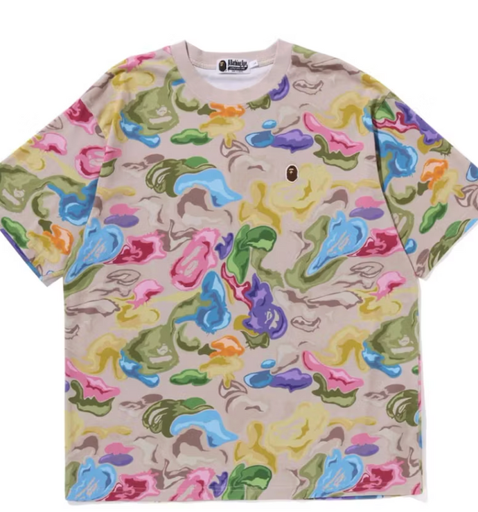 BAPE Art Camo Ape Head One Point Tee Multi     2XL
