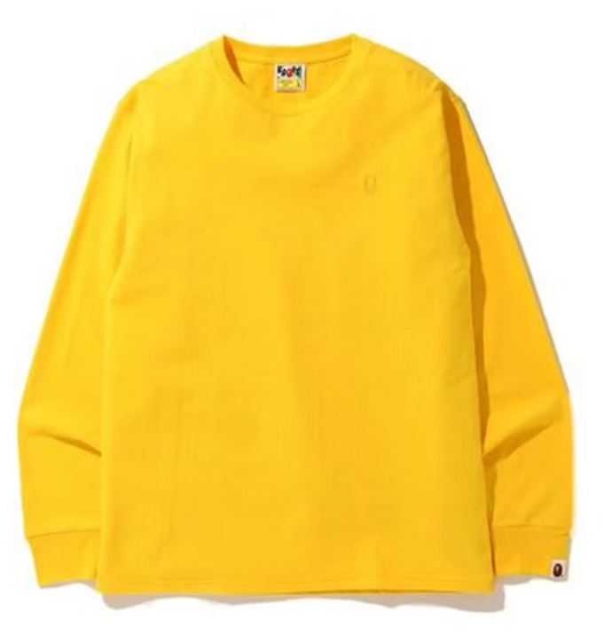 BAPE A Bathing Ape Head One Point L/S Tee Pure Yellow