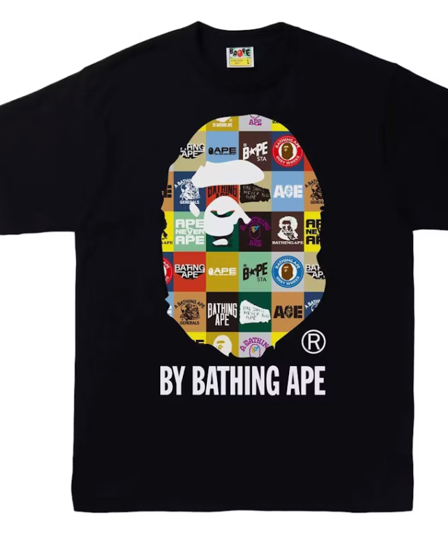 BAPE Classic Logo Ape Head Tee Black