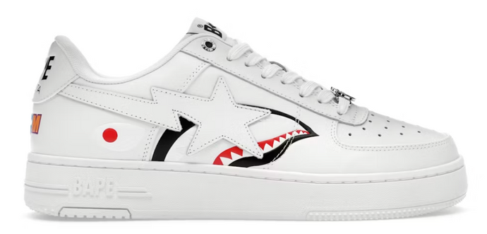 A Bathing Ape Bape Sta Low Shark Pack White