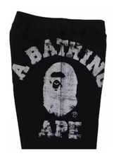 Load image into Gallery viewer, BAPE Big College Sweatpants 'Black' Side Ape
