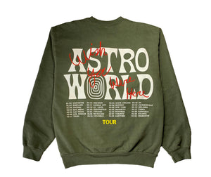 Travis Scott Astro World Crewneck "Skipping Bear"