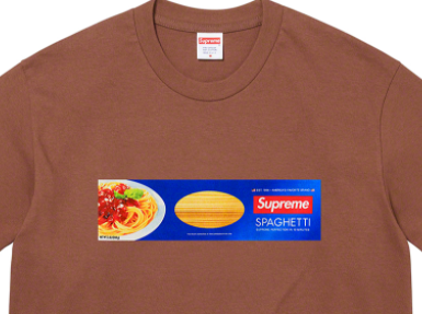 Supreme Spaghetti Tee Brown