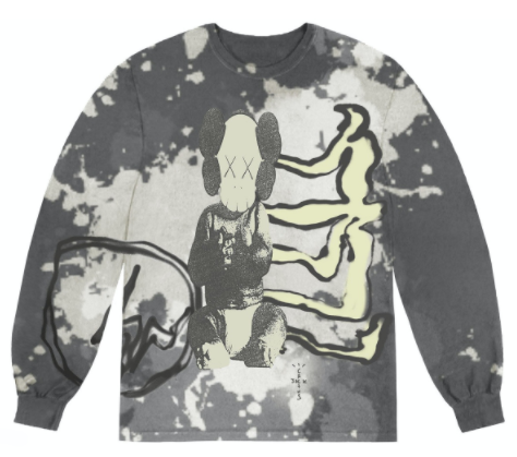 Travis Scott Cactus Jack + Kaws For Fragment L/S Tee Multi Grey