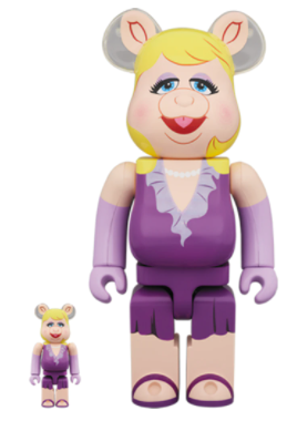 Bearbrick Miss Piggy 100% & 400% Set Purple