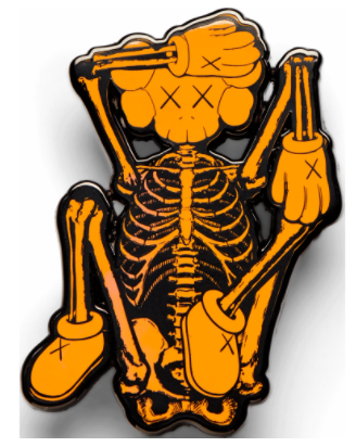 KAWS Skeleton Pin