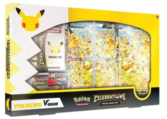 Pokémon TCG 25th Anniversary Celebrations Pikachu V Union Special Collection Box