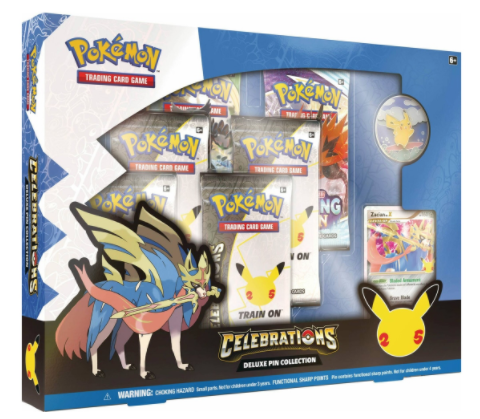 Pokémon TCG 25th Anniversary Celebrations Zacian Deluxe Pin Collection