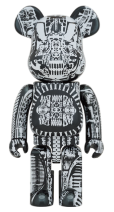 Bearbrick HR GIGER 1000% Chrome