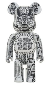 Bearbrick HR GIGER 1000% Chrome