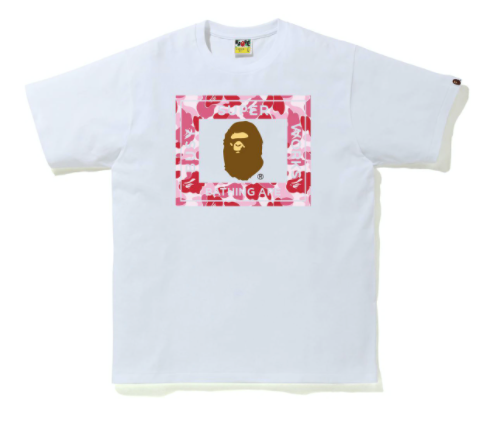 BAPE ABC Camo Super Busy Works Tee White/Pink