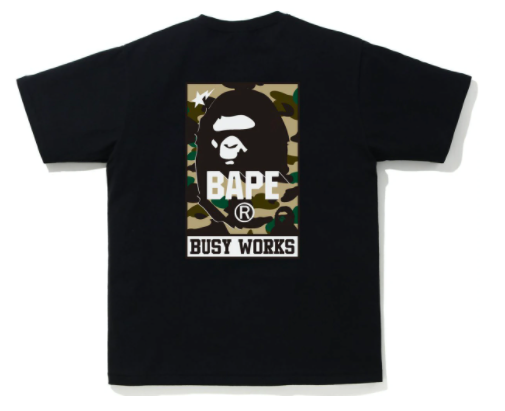 BAPE 1st Camo Busy Works Tee (FW21) Black/Yellow