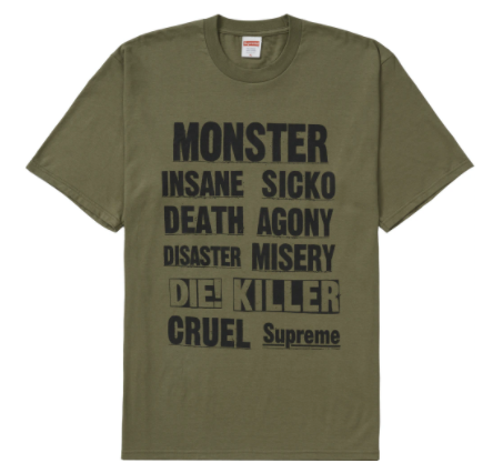 Supreme Monster Tee Light Olive