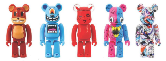 Bearbrick Series 2 DesignerCon Artist (Alex Pardee, Jeramine Rogers, Louis De Guzman, Greg Mike, and Valfre) 100% (Set of 5)