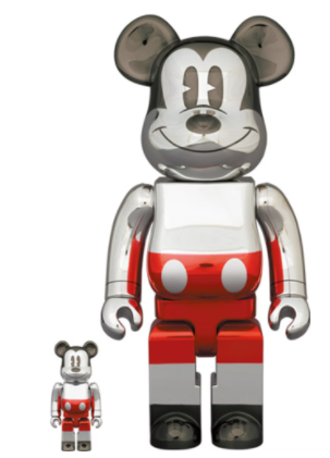 Bearbrick x Disney x Hajime Sorayama 2nd color Mickey Mouse 100% & 400% Set